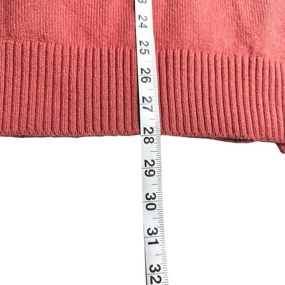 Soft Surroundings | Women | Rust Wool Blend Button Up Turtleneck Sweater | Large - Picture 6 of 8